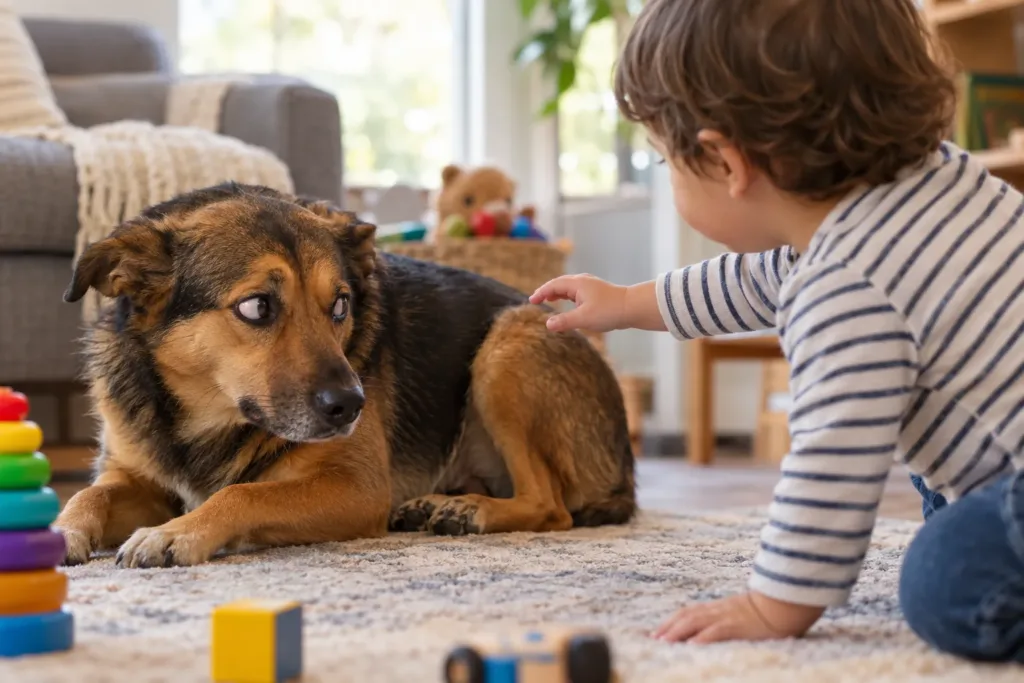 5 Warning Signs Your Dog Is Stressed Around Your Toddler