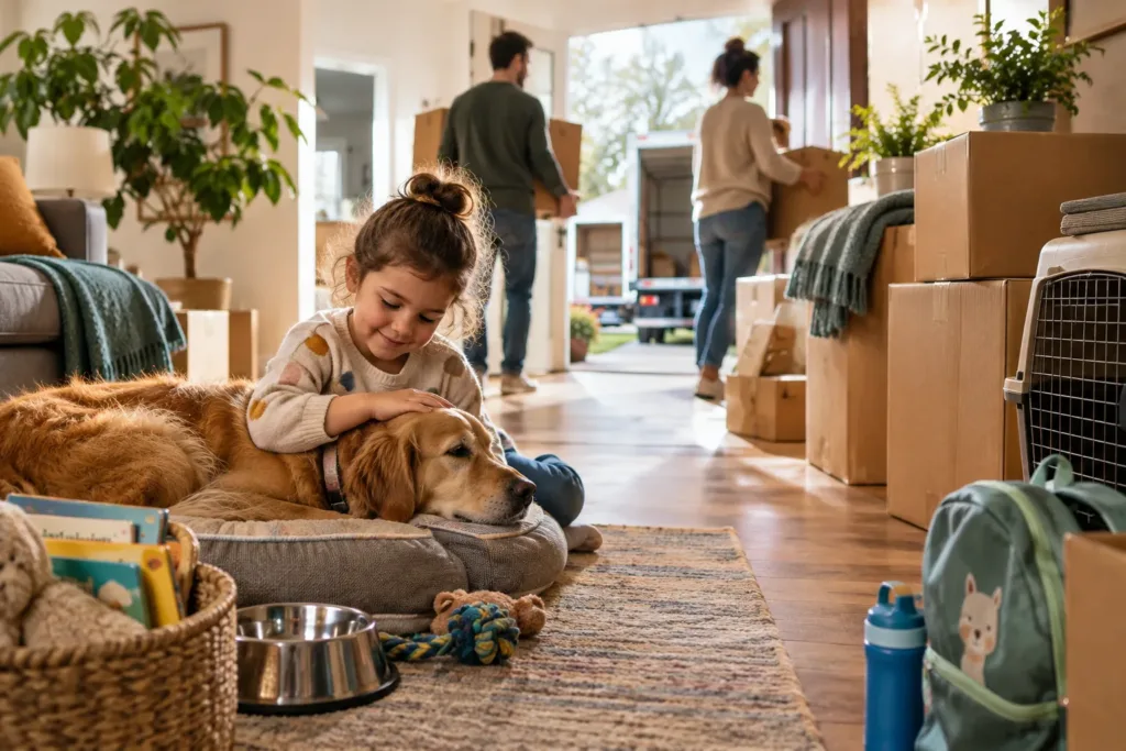 Moving to a New Home With Kids and Pets: A Safer Transition Plan