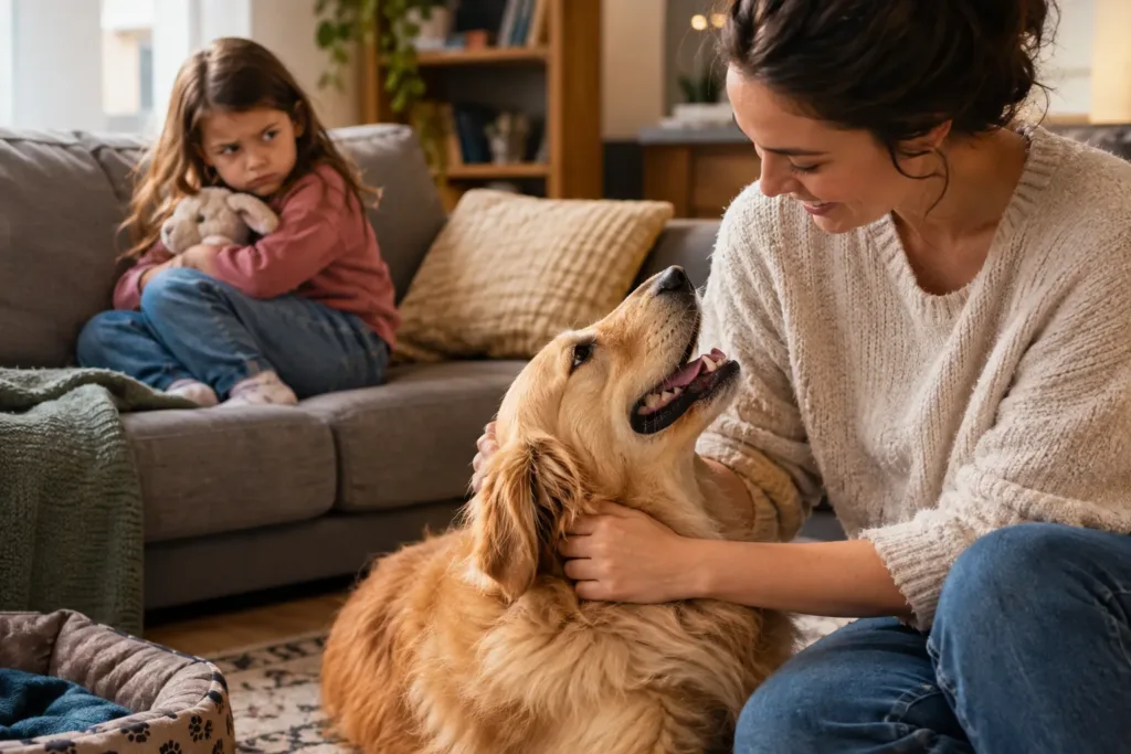 How to Handle a Child Who Becomes Jealous of the Family Pet
